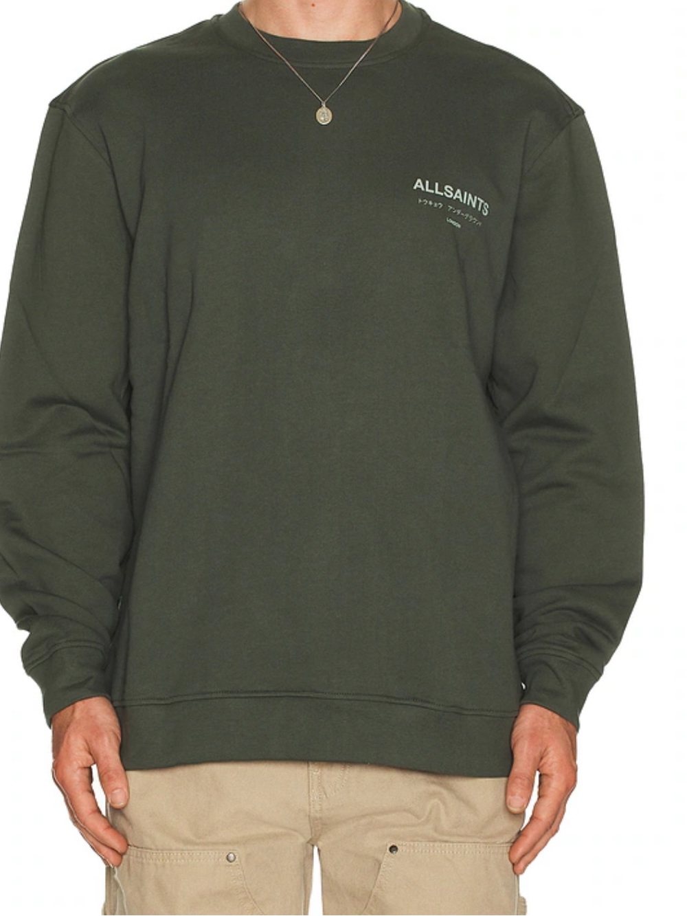 AllSaints Underground text crew-neck sweater